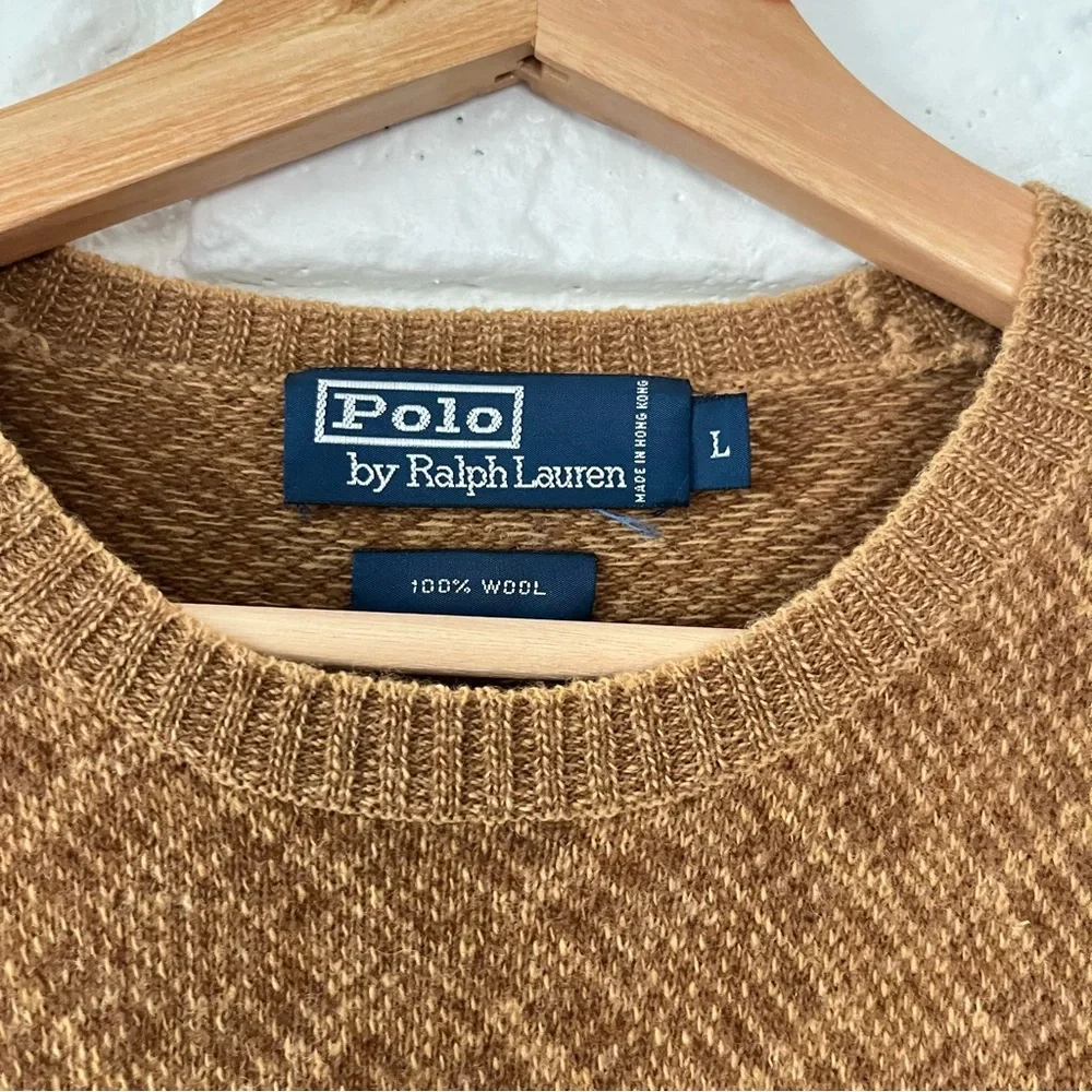 Vintage Polo Ralph Lauren Pullover Sweater Wool Classic Crewneck Large